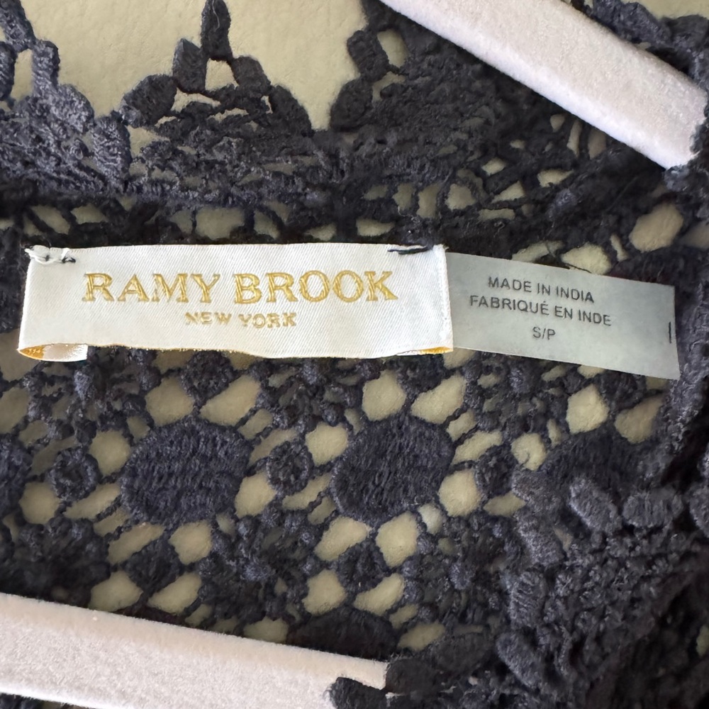 Ramy Brook NWOT Black crochet Cover-Up Dress - Picture 5 of 5